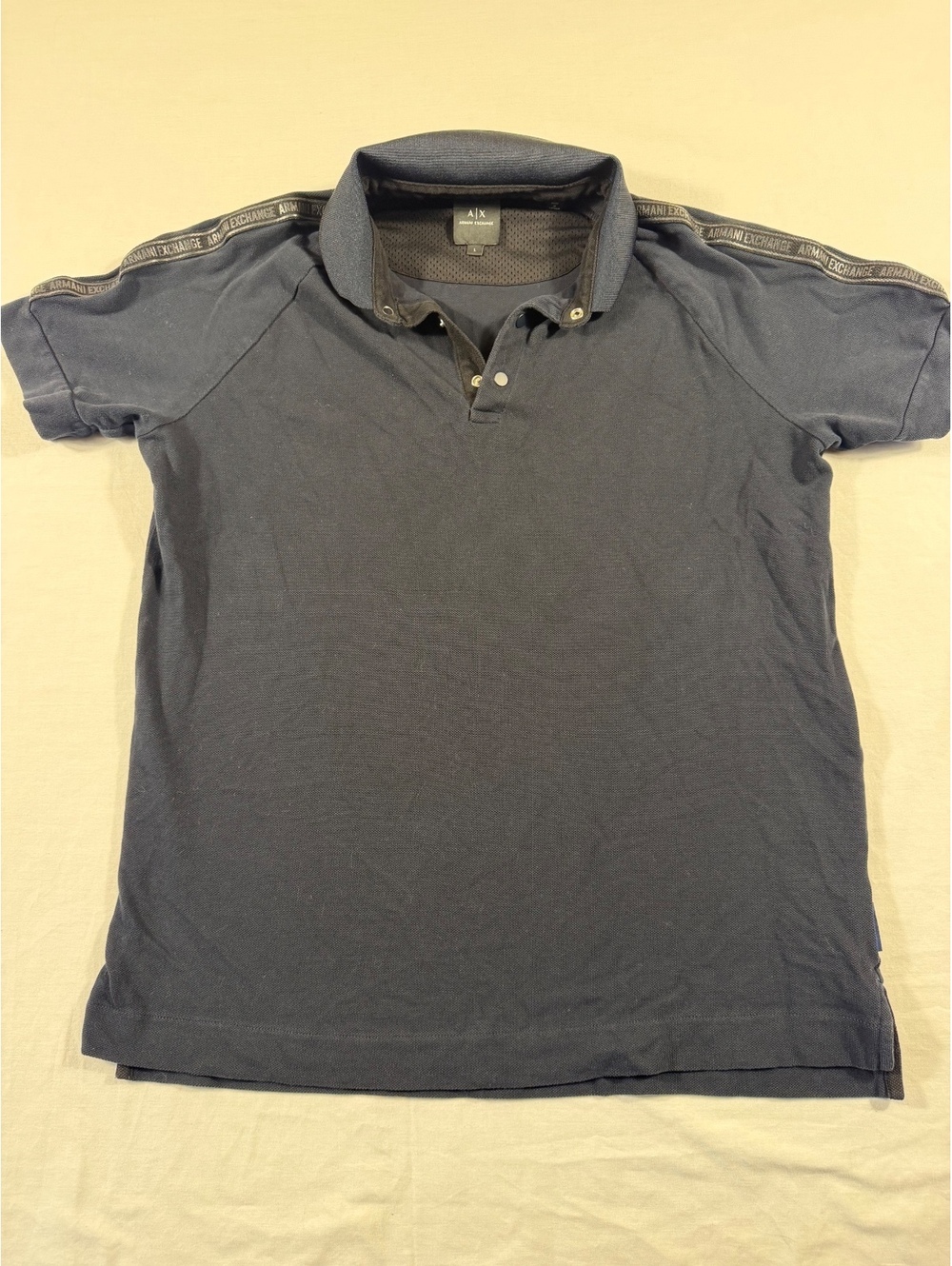 Armani Exchange Men's Polo Shirt Size Large Navy Blue